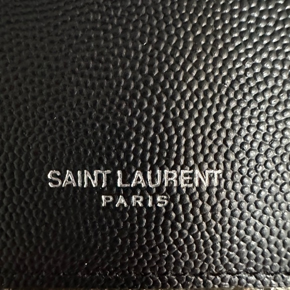 NWT Saint Laurent Grain de Poudre Leather Zip Card Holder full inclusion - Picture 11 of 11
